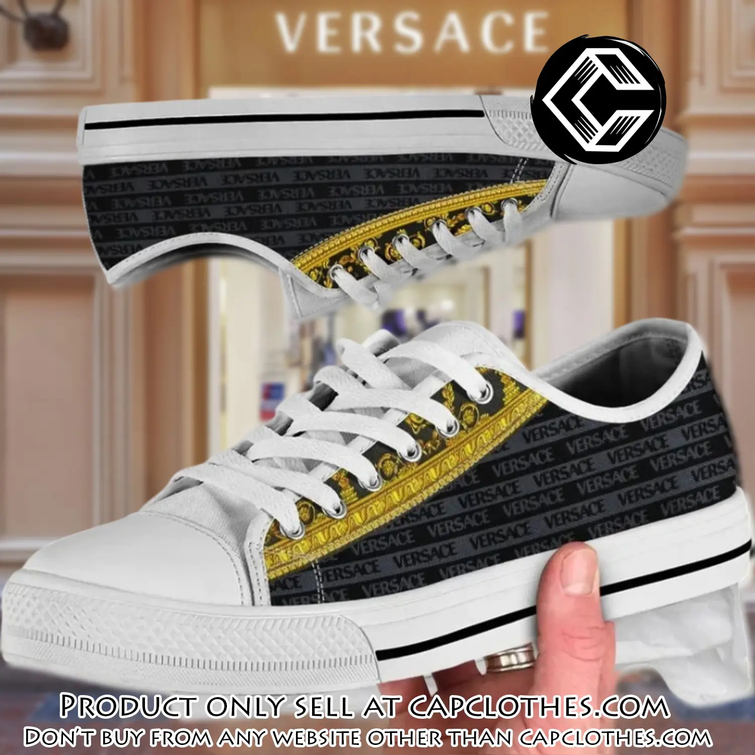 Versace grey low top canvas shoes luxury brand gifts for men women cc5226939